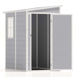 Patiowell 5x4 Plastic Storage Shed, Gray angle 8