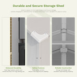 Patiowell 6x10 ft Plastic Shed with Window, Gray angle 4