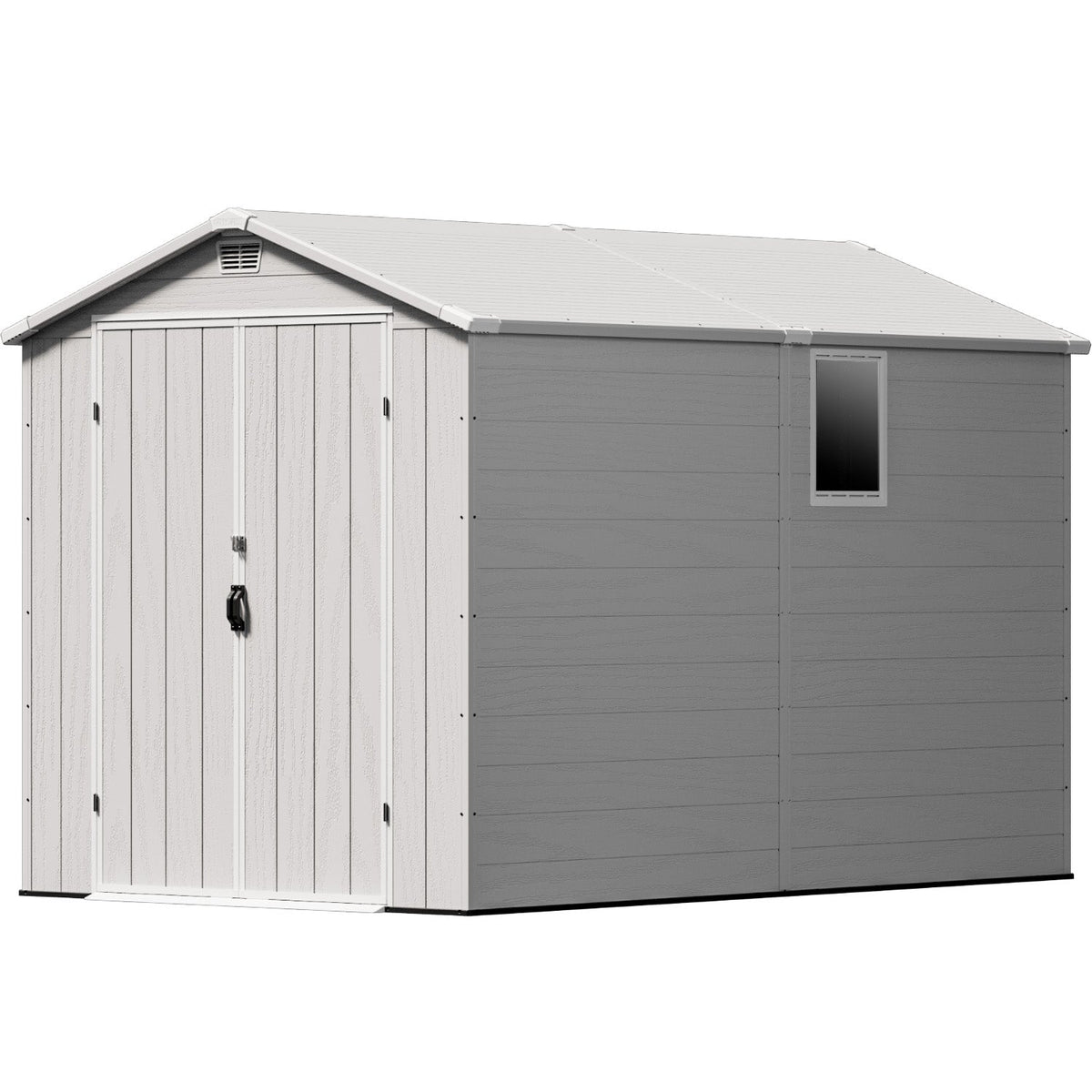 Patiowell 6x10 ft Plastic Shed with Window, Gray - Noxmow Official Hardware