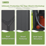 Patiowell 6x4 Plastic Shed with Window & Vent, Dark Gray angle 5
