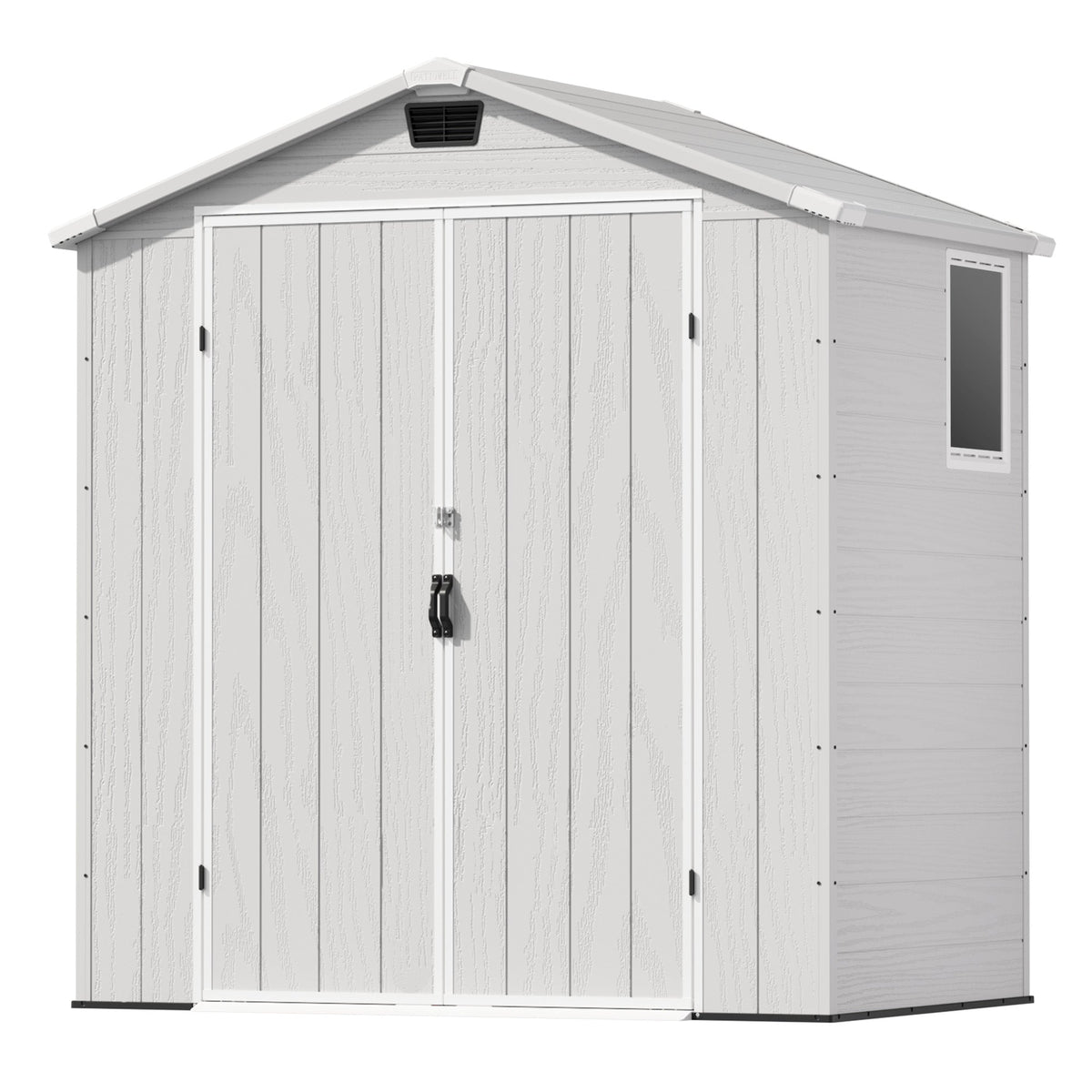 Patiowell 6x4 Plastic Shed with Window & Vent, Gray - Noxmow Official Hardware