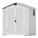 Patiowell 6x4 Plastic Shed with Window & Vent, Gray angle 1
