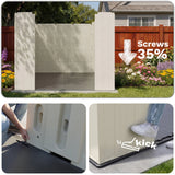 Kick-it 8x10 Plastic Storage Shed with Floor and Windows, Gray & Beige angle 10
