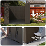 Kick-it 8x10 Plastic Storage Shed with Floor, Brown angle 10