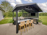 Langston | Covered Walk-In Outdoor Kitchen with Built-In Grill & Pizza Oven angle 1