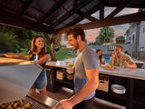 Lancaster | Galley Outdoor Kitchen with Built-In Grill & Pizza Oven angle 29