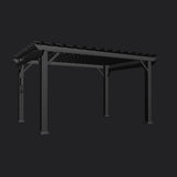 Stratford | 14x10 Steel Pergola – Black angle 13