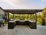 Edgemont Bay | U-Shape Outdoor Kitchen with Bar Seating, Grill & Pizza Oven angle 26