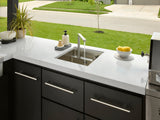 Lancaster | L-Shape Outdoor Kitchen with Built-In Grill & Pizza Oven angle 11