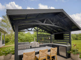 Langston | Covered Walk-In Outdoor Kitchen with Built-In Grill & Pizza Oven angle 4