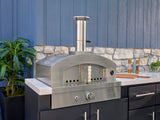 Emory | Corner Outdoor Kitchen Island with Built-In Grill & Pizza Oven angle 7