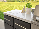 Emory | 9-Foot Outdoor Kitchen Island with Built-In Grill angle 9