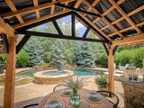 Lodge | 19x14 Cedar and Steel Gazebo with Steel Roof angle 5