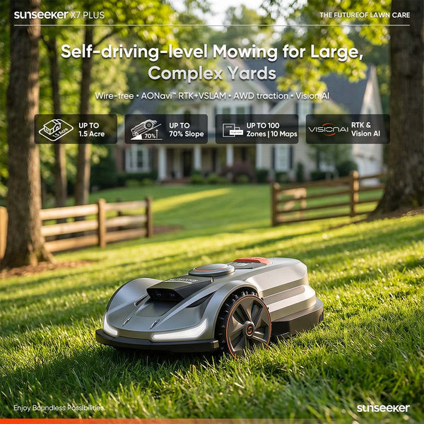Sunseeker X7 Plus Robotic Lawn Mower | 1.5 Acres View 2 - Noxmow Official Hardware
