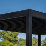 10x10 Sarasota Steel Louvered Pergola angle 12