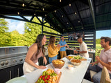 Langston | Covered Walk-In Outdoor Kitchen with Built-In Grill & Pizza Oven angle 30