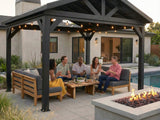 Lancaster | 18x14 Steel Gazebo with Gable Roof angle 11