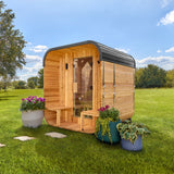 Lennon Outdoor Cube Sauna with Porch – 2-4 Person angle 2