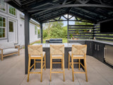 Langston | Covered Appliance-Ready Outdoor Kitchen with Refrigerator & Sink angle 3
