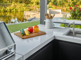 Edgemont Bay | U-Shape Outdoor Kitchen with Bar Seating, Grill & Pizza Oven angle 11
