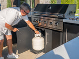 Edgemont Bay | U-Shape Outdoor Kitchen with Bar Seating, Grill & Pizza Oven angle 18