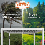 14x12 Windham Modern Steel Pergola With Sail Shade Soft Canopy angle 4