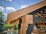 Lodge | 19x14 Cedar and Steel Gazebo with Steel Roof angle 4