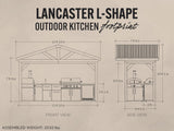 Lancaster | L-Shape Outdoor Kitchen with Built-In Grill & Pizza Oven angle 4