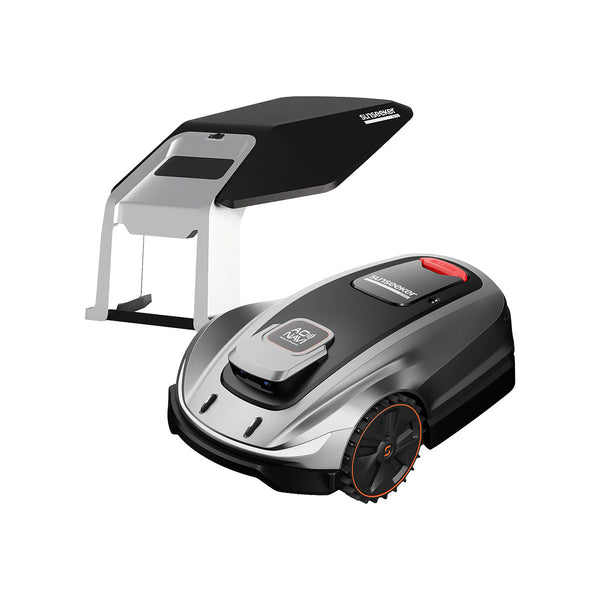 Sunseeker X5 Wireless AI Robot Lawn Mower with Protective Garage Shelter View 2 - Noxmow Official Hardware