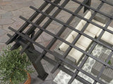 Stratford | 14x10 Steel Pergola – Black angle 4