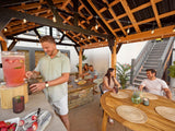 Lodge | 19x14 Cedar and Steel Gazebo with Steel Roof angle 14