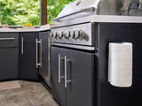 Emory | Corner Outdoor Kitchen Island with Built-In Grill & Pizza Oven angle 17