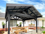Lancaster | 14x14 Steel Gazebo with Gable Roof angle 3