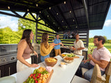 Langston | Covered Walk-In Outdoor Kitchen with Built-In Grill & Pizza Oven angle 32