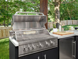 Emory | Corner Outdoor Kitchen Island with Bar Seating & Built-In Grill – Left angle 5