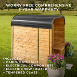 Lennon Outdoor Cube Sauna with Porch – 2-4 Person angle 4