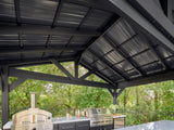 Lancaster | Galley Outdoor Kitchen with Built-In Grill & Pizza Oven angle 3
