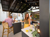 Langston | Covered Appliance-Ready Outdoor Kitchen with Refrigerator & Sink angle 21