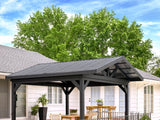 Lancaster | 14x14 Steel Gazebo with Gable Roof angle 6