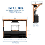 Timber Rock Outdoor Argentine Grill Cook Station angle 4
