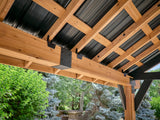 Lodge | 14x14 Cedar and Steel Gazebo with Steel Roof angle 7