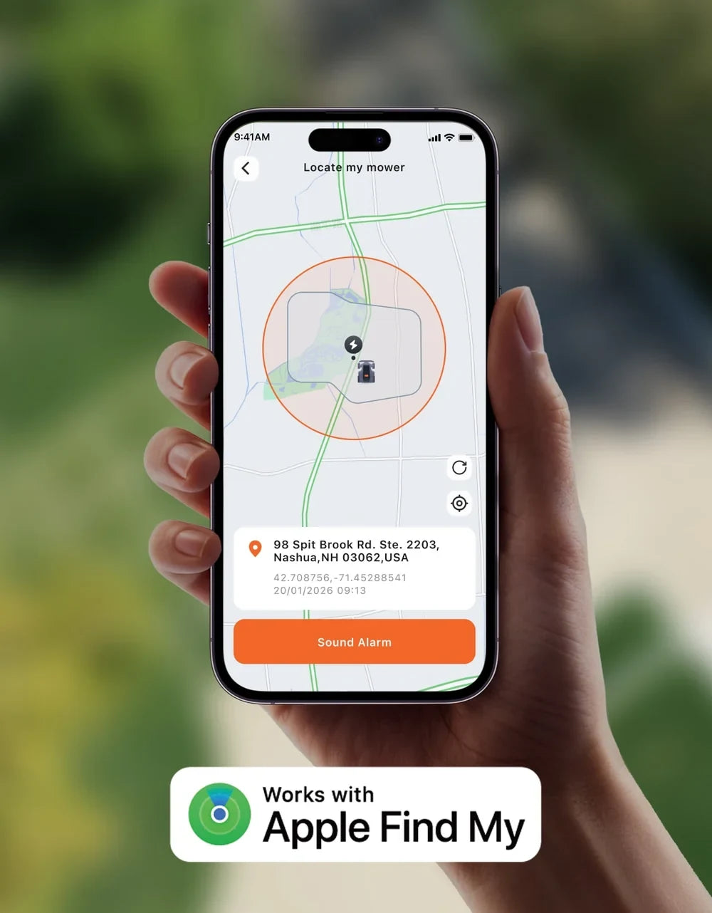 Navimow app live location tracking